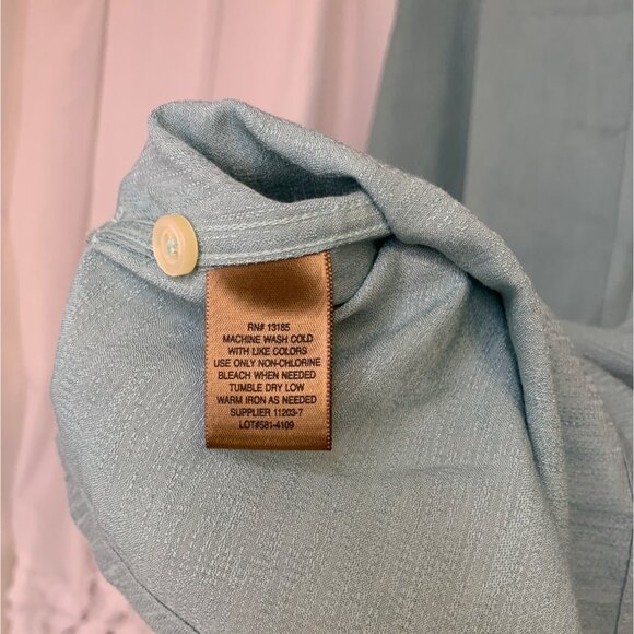 Foundry Seafoam Big and Tall Button Down Shirt 3XLT - Picture 6 of 6